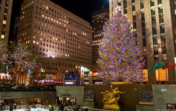 Julbelysning och julfilm i New York